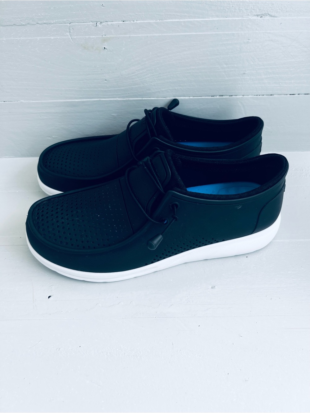 Reef Water Coast Mens Size 11 Black Lightweight Waterproof Slip On Boat Shoes